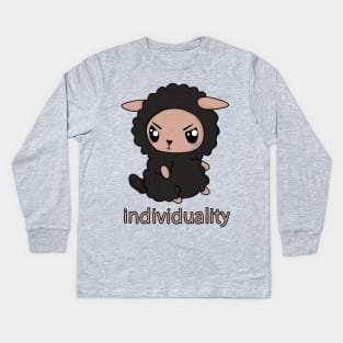 Black sheep - individuality Kids Long Sleeve T-Shirt